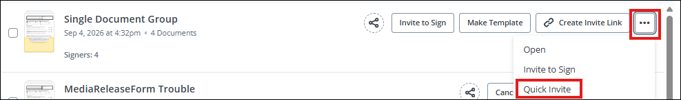 Quick Invite screenshot
